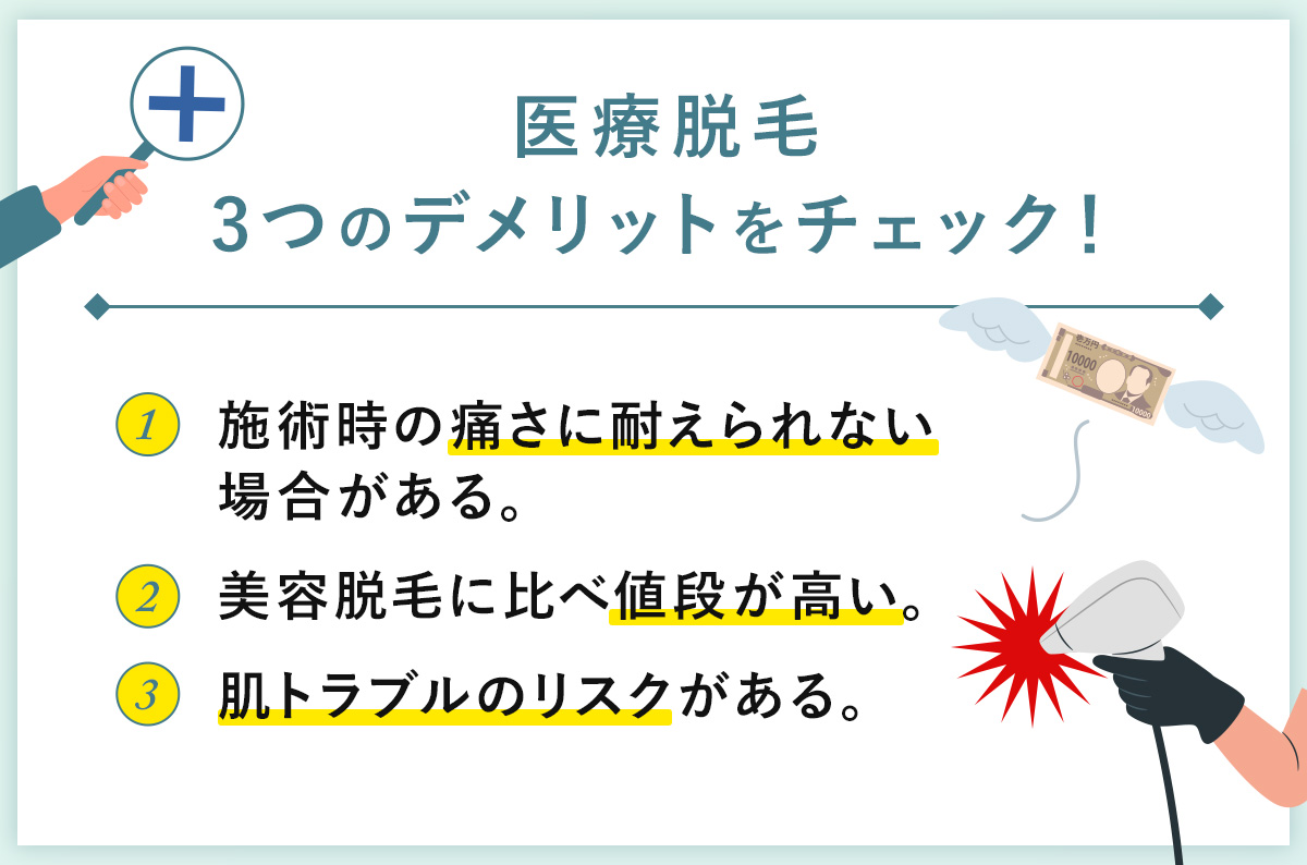 03_医療脱毛3つのデメリットをチェック！