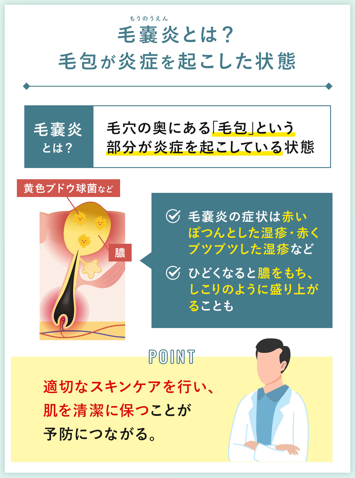 01_毛嚢炎とは?毛包が炎症を起こした状態