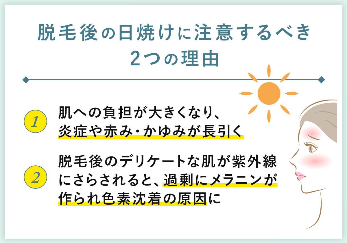 02_脱毛後の日焼けに注意するべき2つの理由