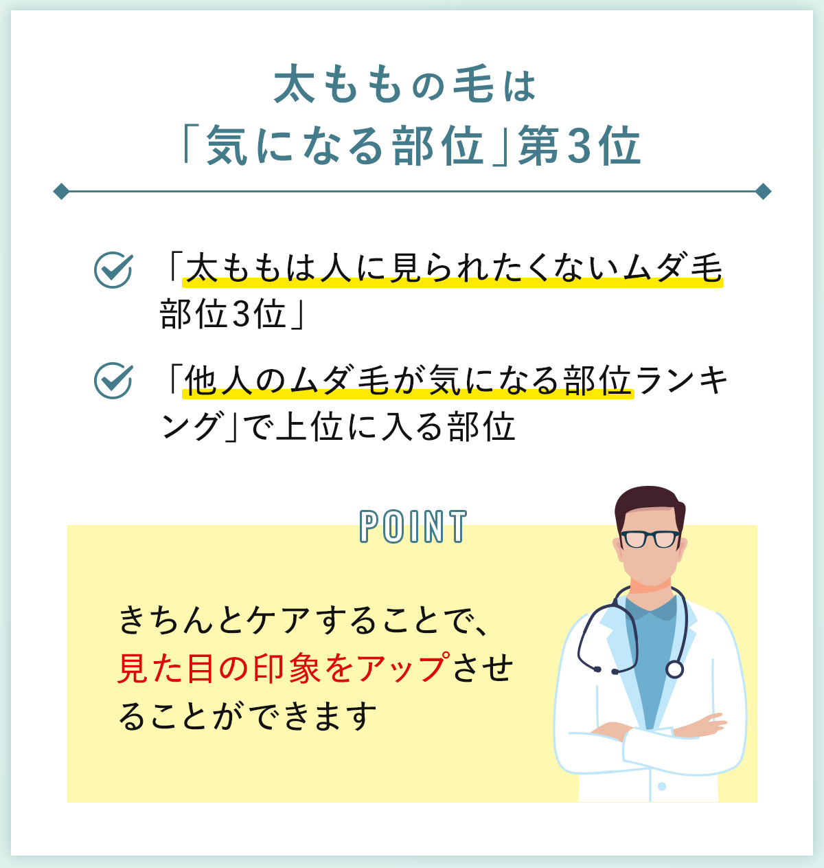 03_太ももの毛は「気になる部位」第3位