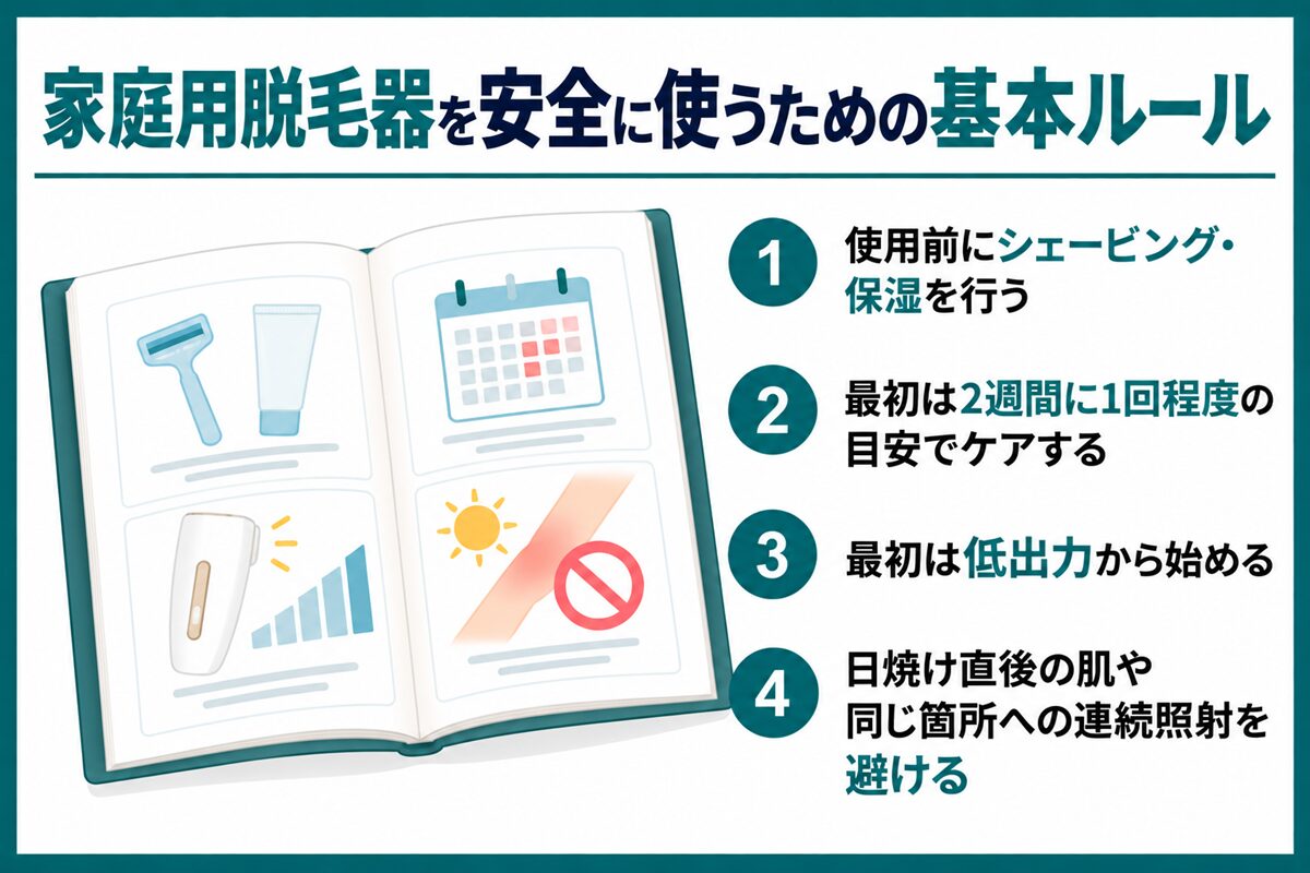 家庭用脱毛器を安全に使うための基本ルール