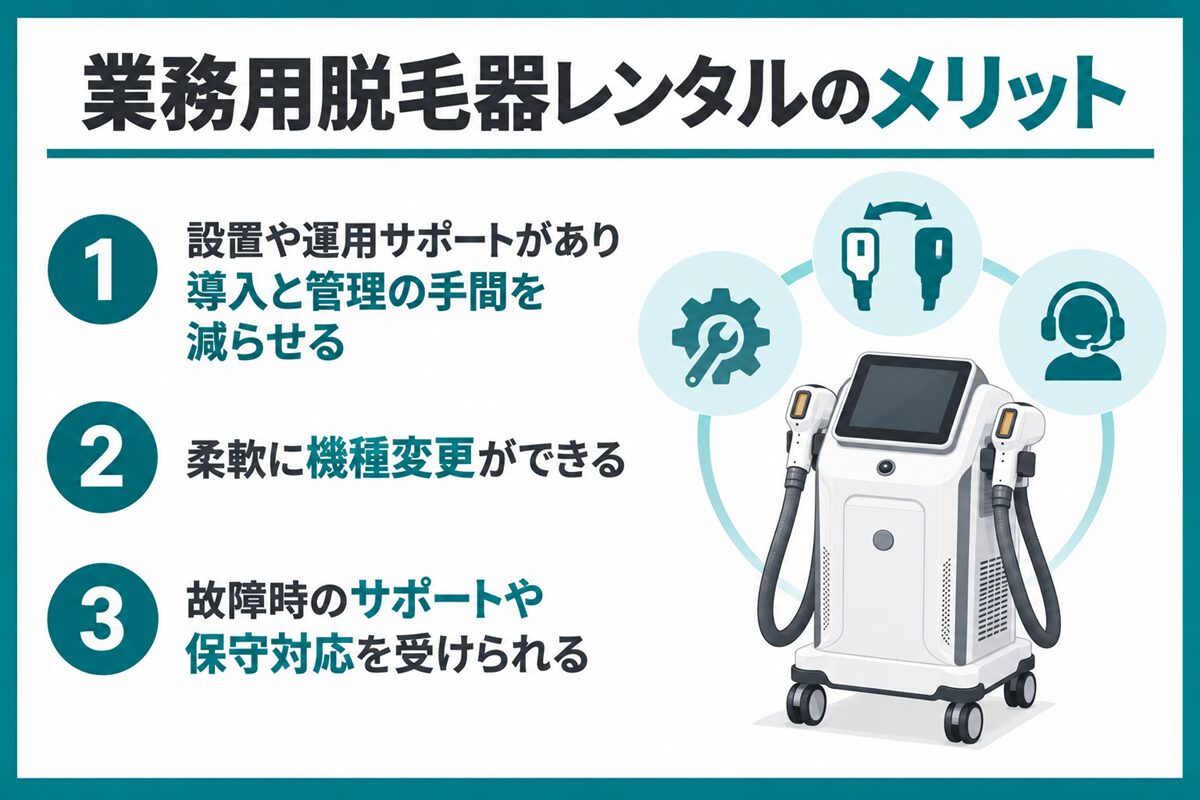 業務用脱毛器レンタルのメリット