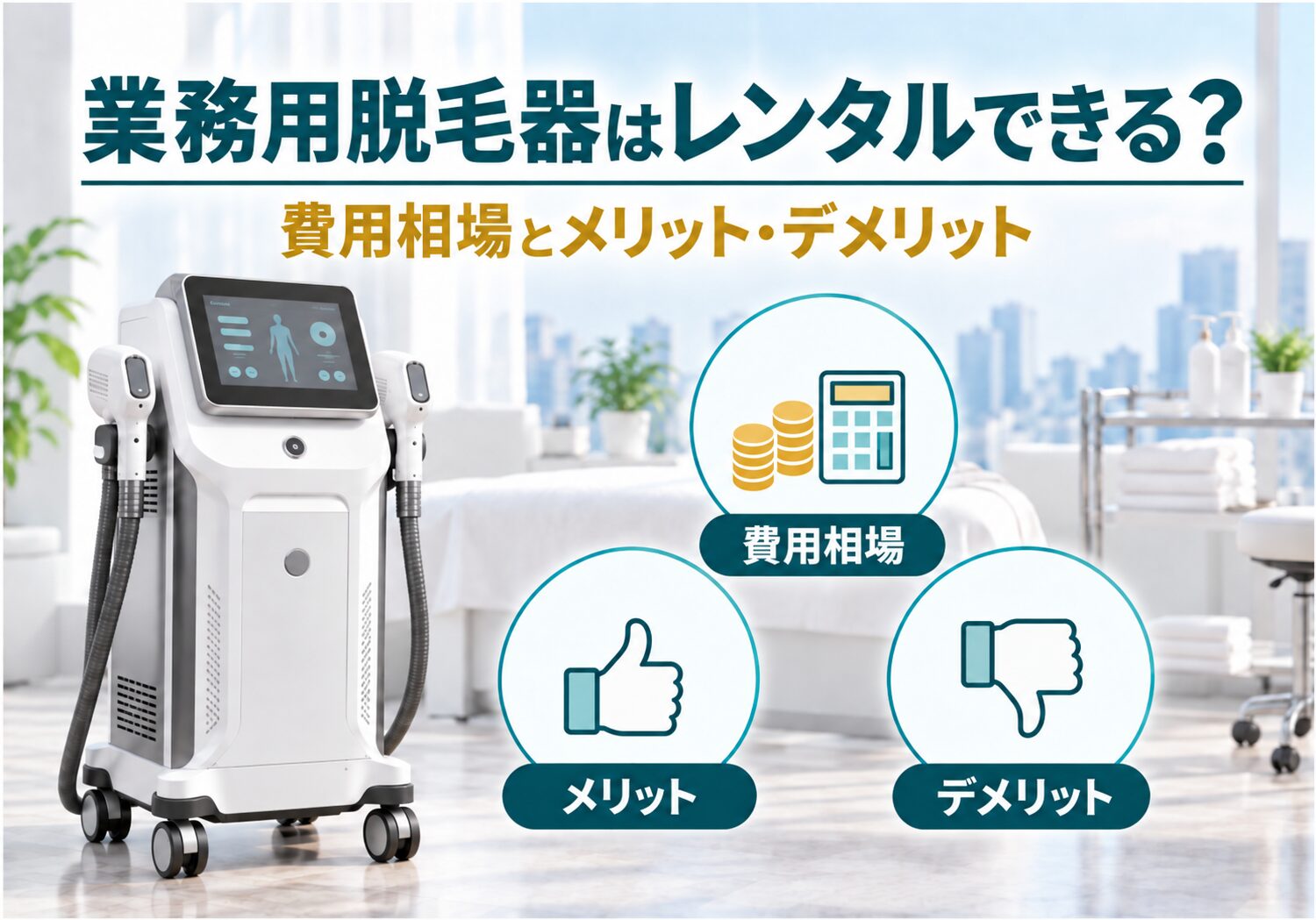 業務用脱毛器はレンタルできる？費用相場とメリット・デメリット