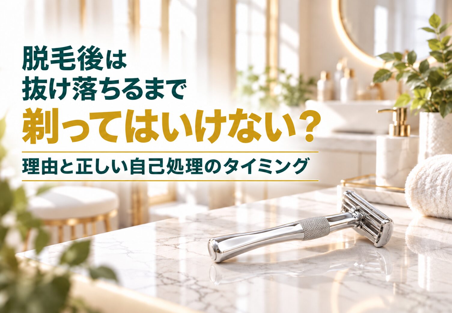脱毛後は抜け落ちるまで剃ってはいけない？理由と正しい自己処理のタイミング