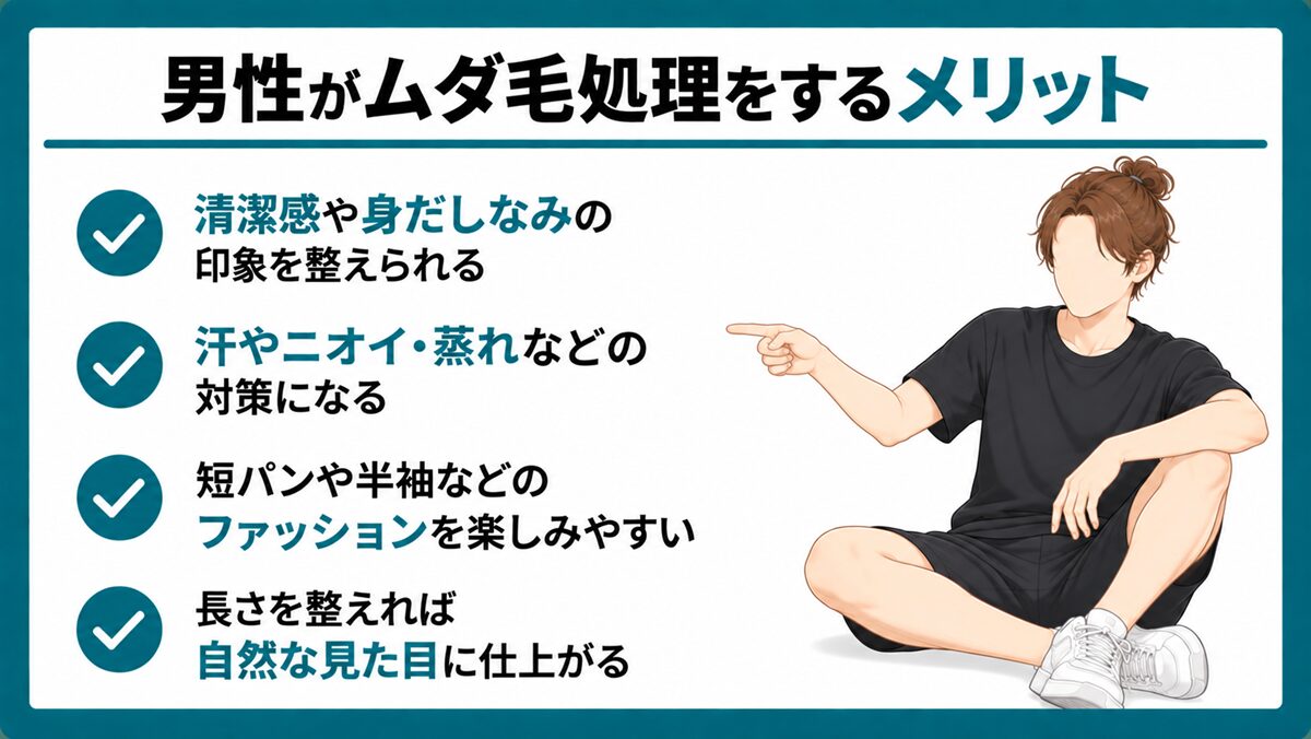 男性がムダ毛処理をするメリット