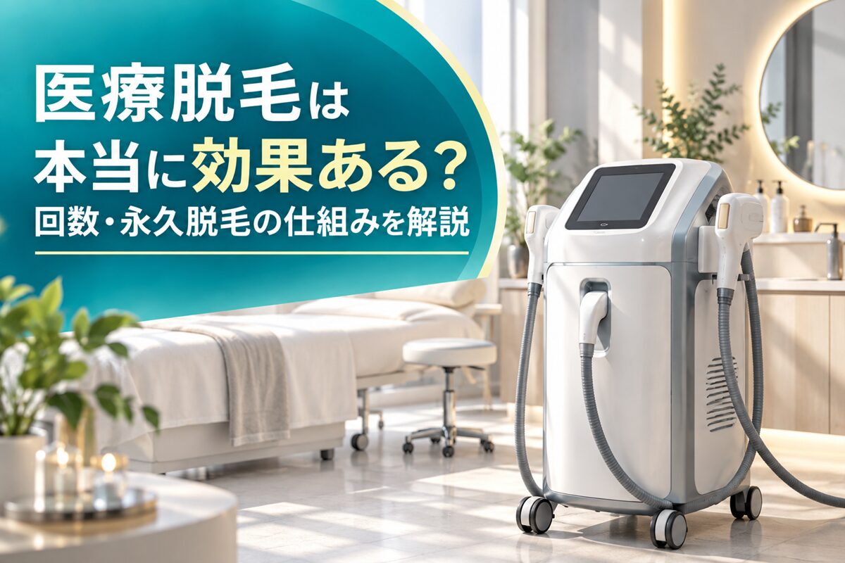 医療脱毛は本当に効果ある？回数・永久脱毛の仕組みを解説