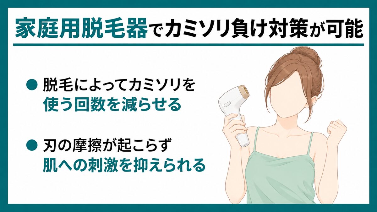 家庭用脱毛器でカミソリ負け対策が可能