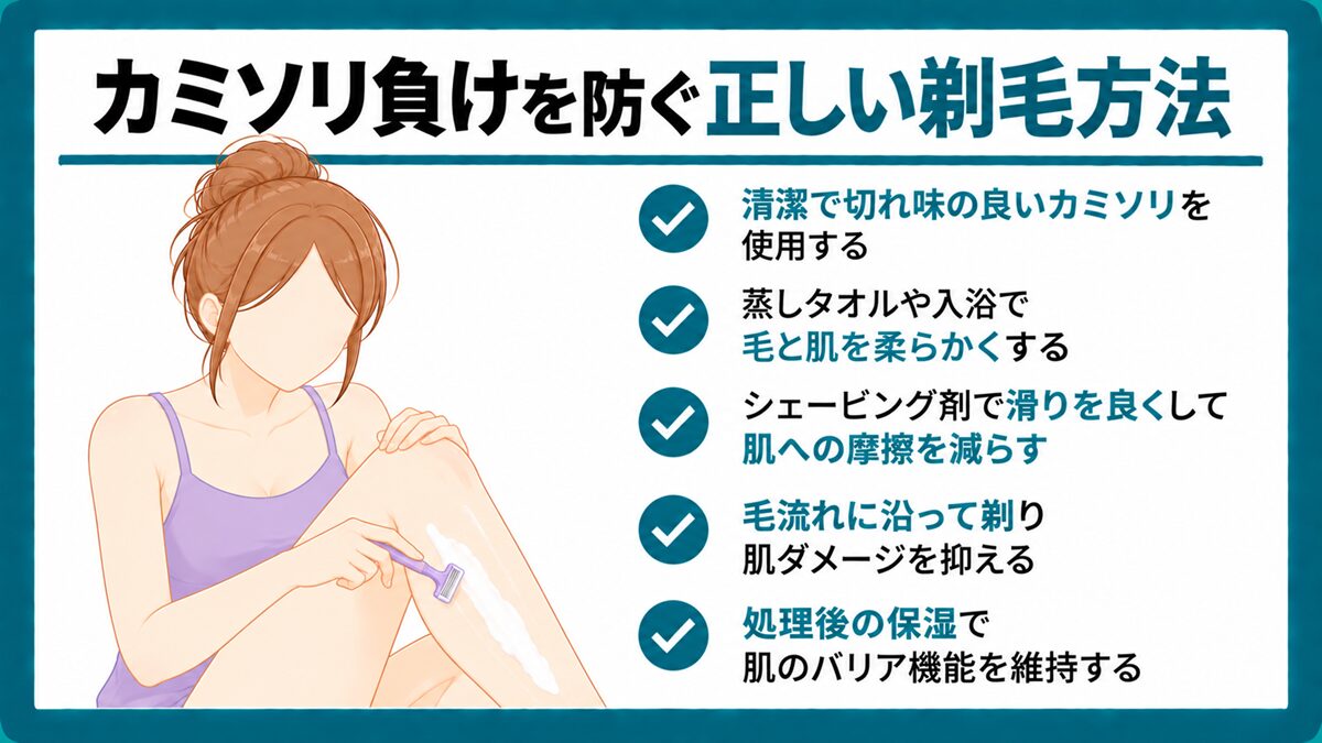 カミソリ負けを防ぐ正しい剃毛方法