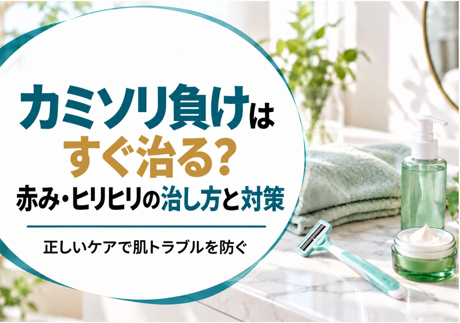 カミソリ負けはすぐ治る？赤み・ヒリヒリの治し方と対策