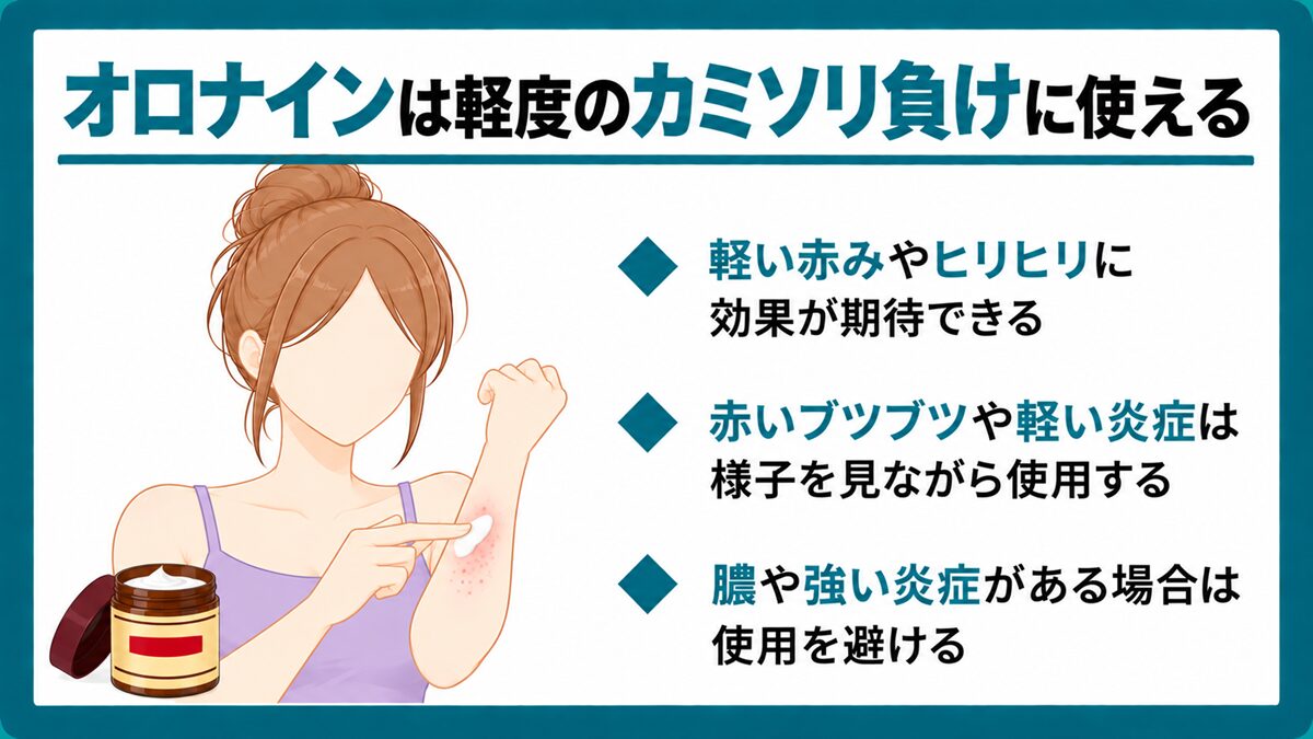 オロナインは軽度のカミソリ負けに使える