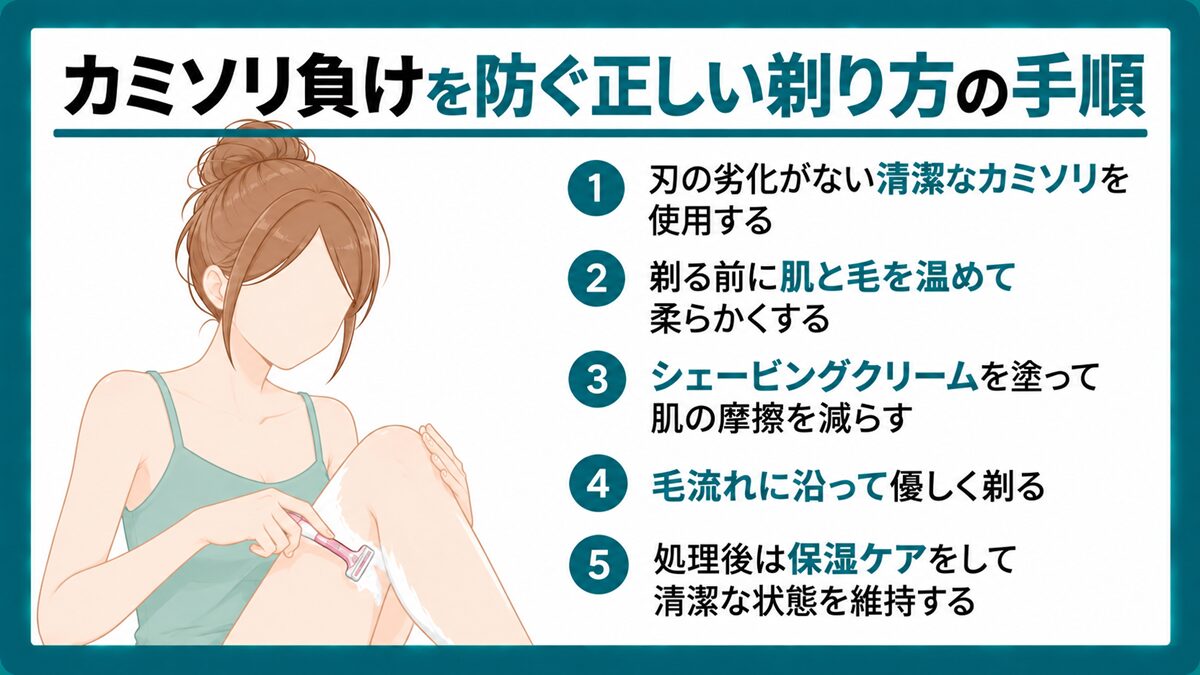 カミソリ負けを防ぐ正しい剃り方の手順