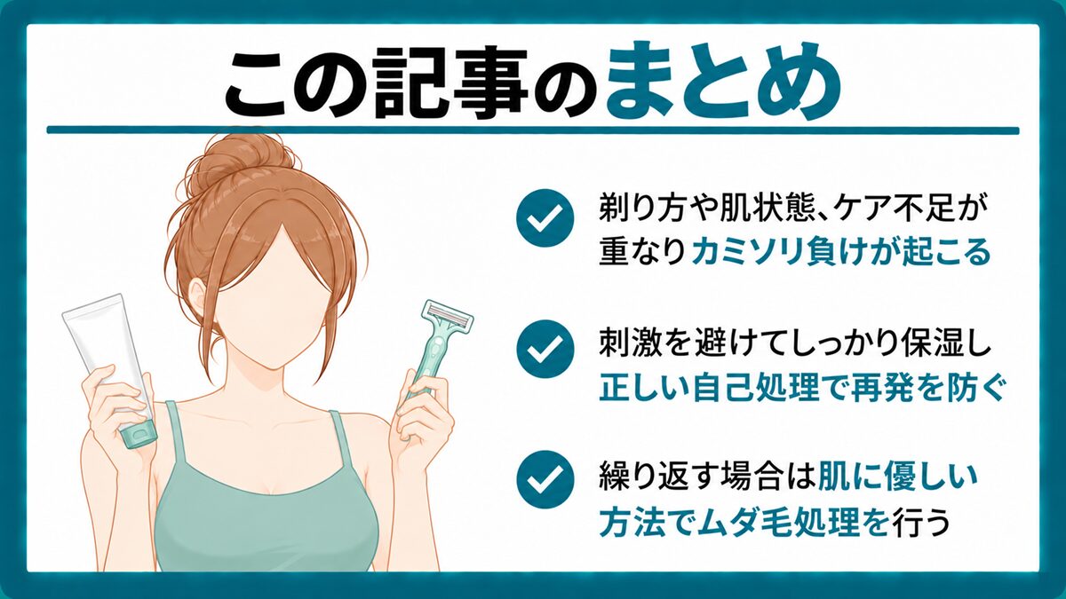 まとめ｜カミソリ負けは原因を理解し正しく対処することが回復の近道